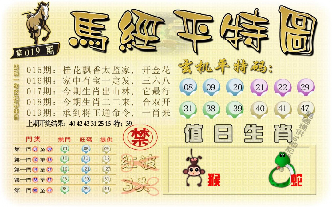 019期马经平特图[图]
