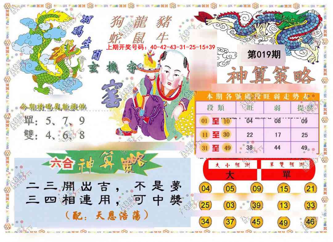 019期神算策略[图]