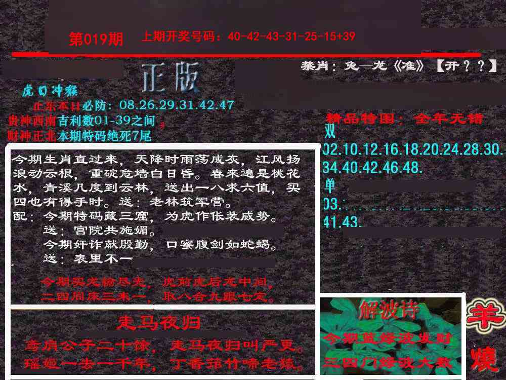 019期新港内幕[图]