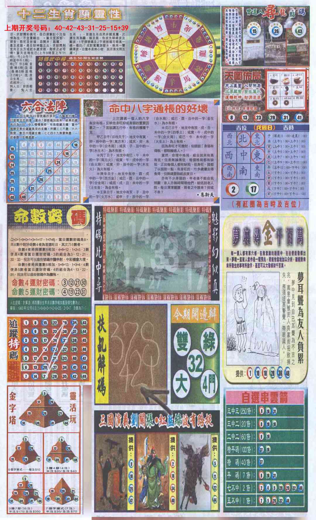 019期新报跑狗-2(背面)[图]