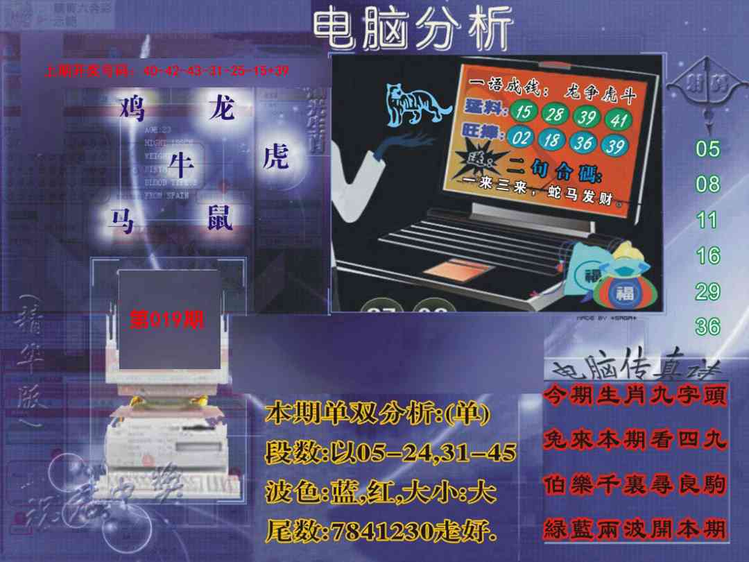 019期正版电脑分析贴士報[图]