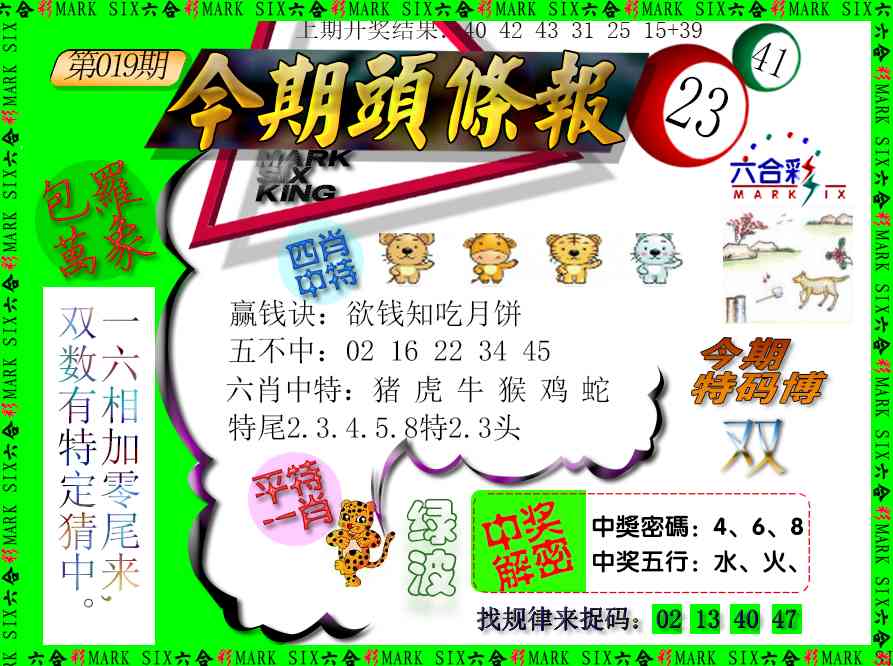 019期今期头条报[图]