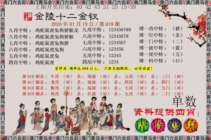 019期金陵十二金钗[图]