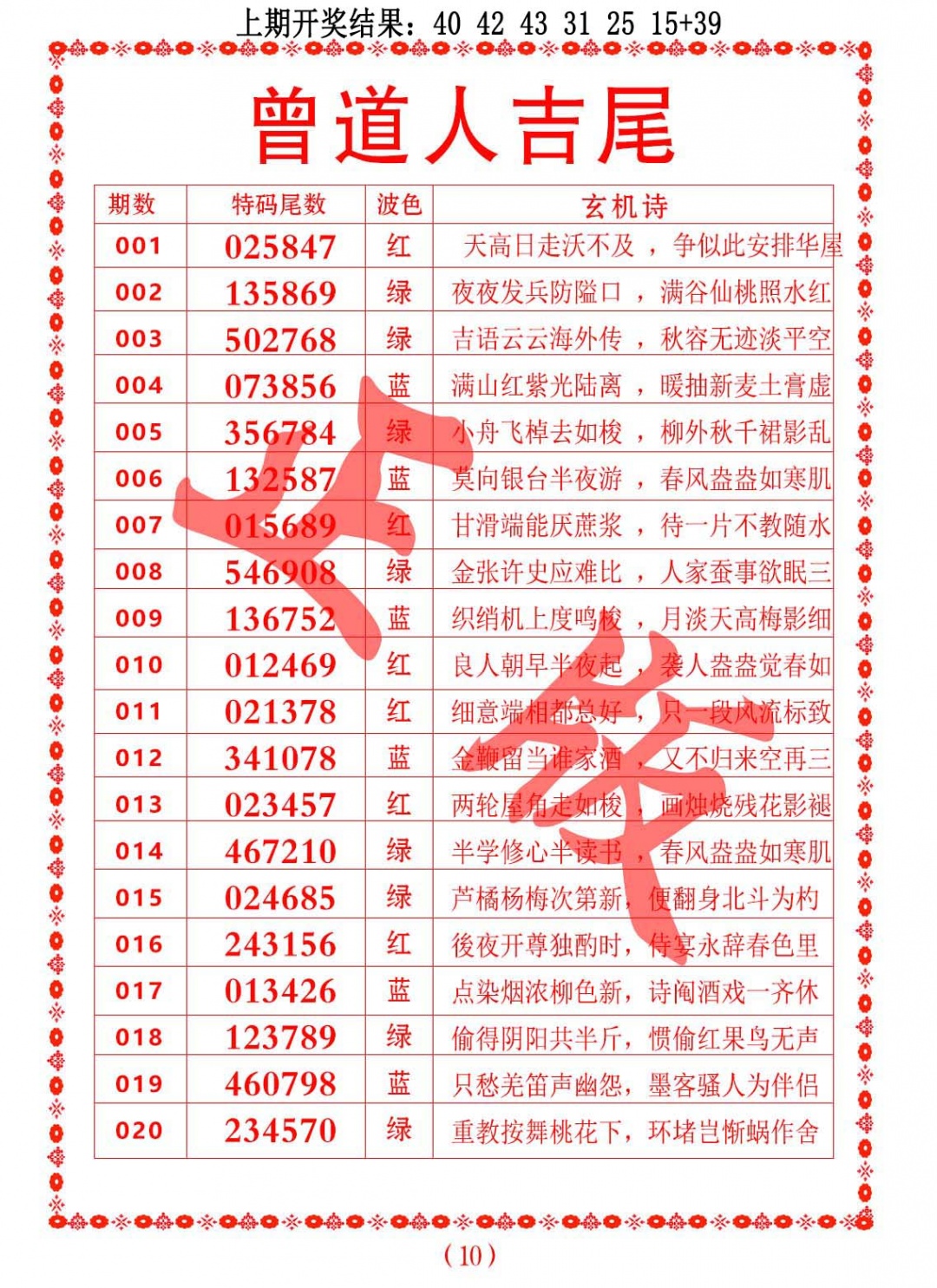 019期曾道人吉尾[图]