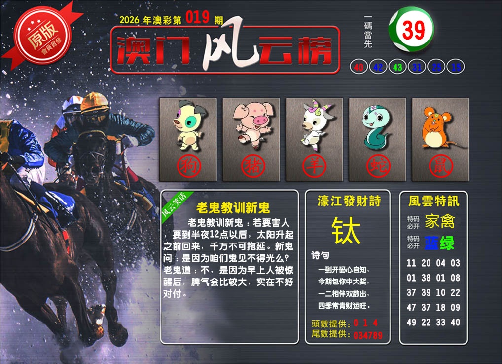 019期澳门风云榜[图]