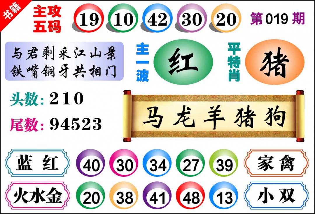 019期澳门主攻五码[图]