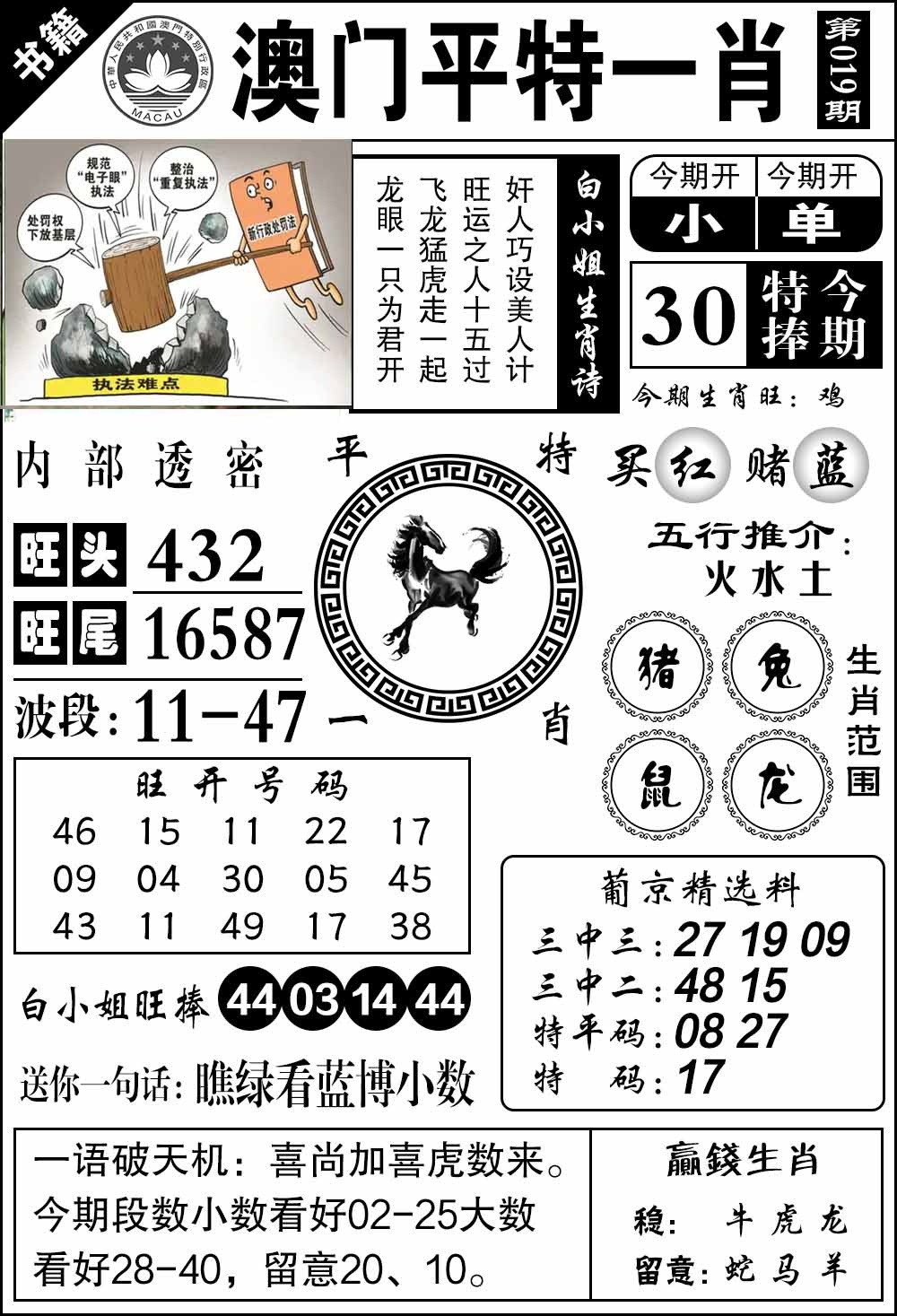 019期澳门内部透密[图]