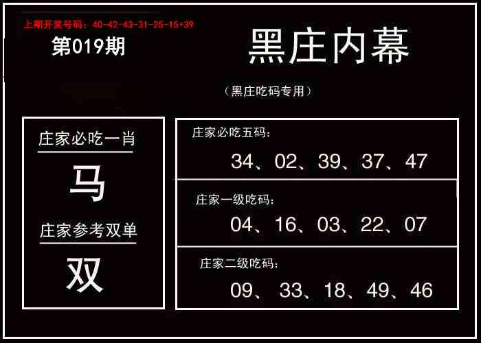019期黑庄内幕[图]