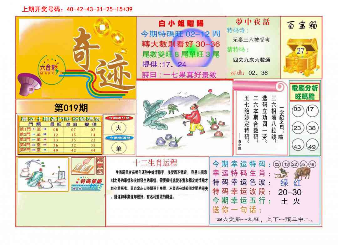 019期九龍奇迹A(推荐)[图]