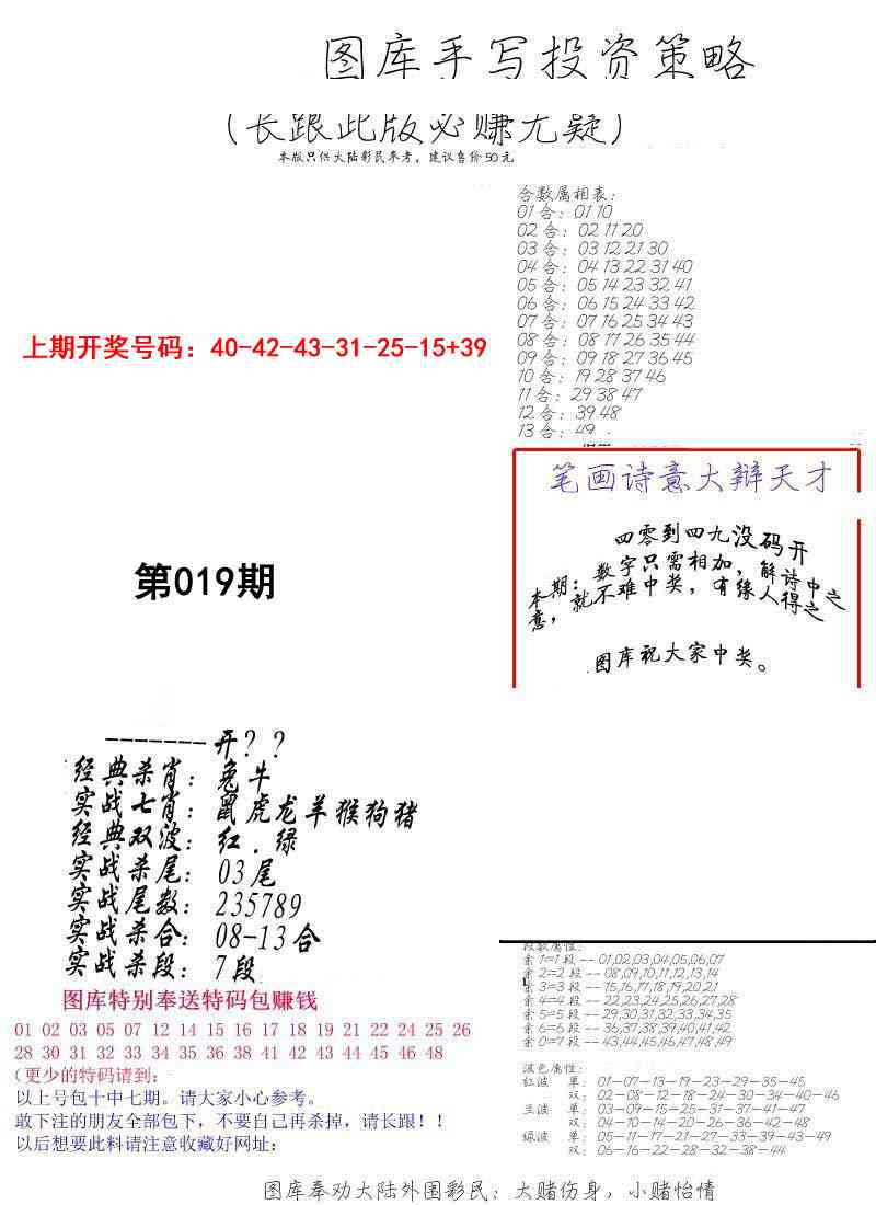 019期手写投资策略[图]