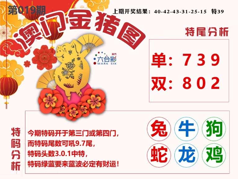 019期澳门金猪图[图]